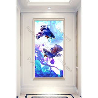 Tranh dán tường Tranh 3D dán tường ALONe Beta Fish
