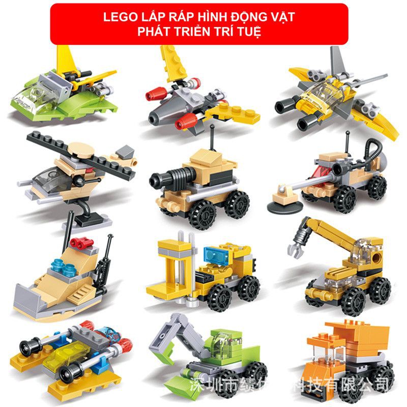 Xếp Lắp Ráp Lego Con Vật lắp ráp mô hình xe, đồ chơi lắp ráp lego
