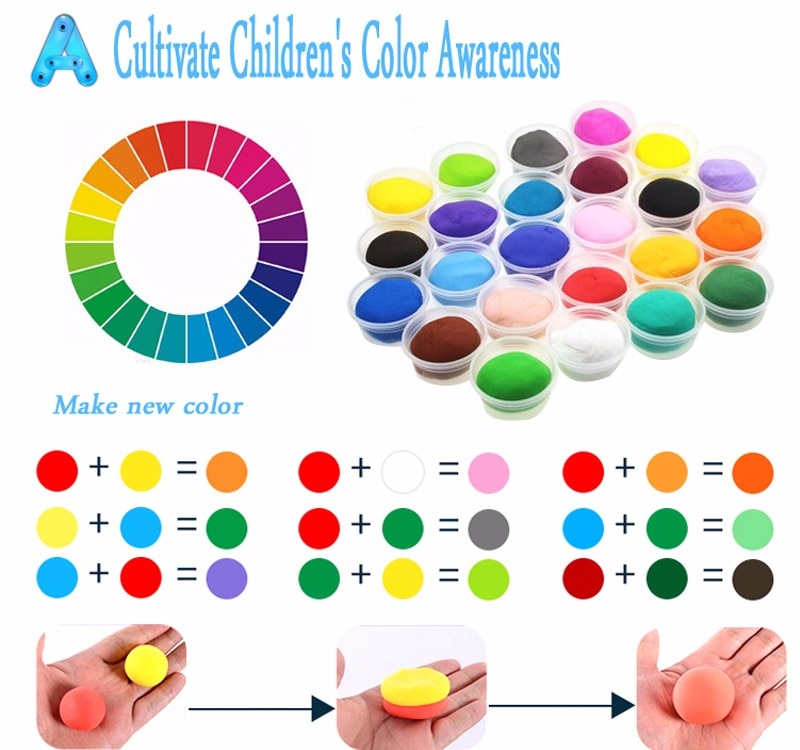 Đất Sét Đồ Chơi Siêu Nhẹ Không Độc Hại Cho Bé 10g