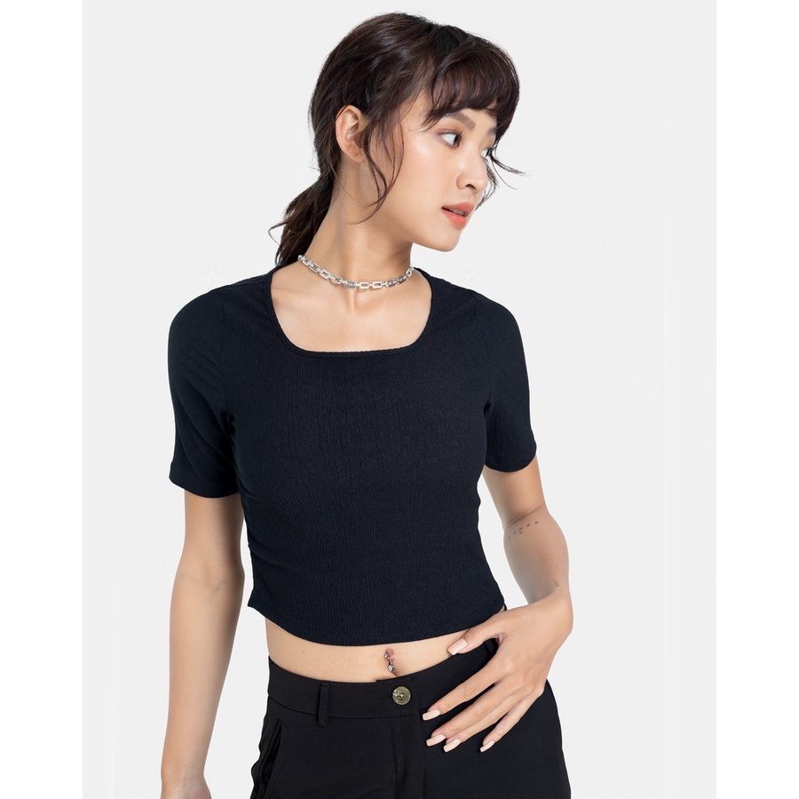 Áo Thun JUNO Crop Top Cut Out Lưng JNATH022