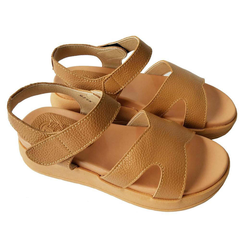 Giày Sandal Nữ Da Bò Thật BIGBEN Cao 5 Phân SDN67