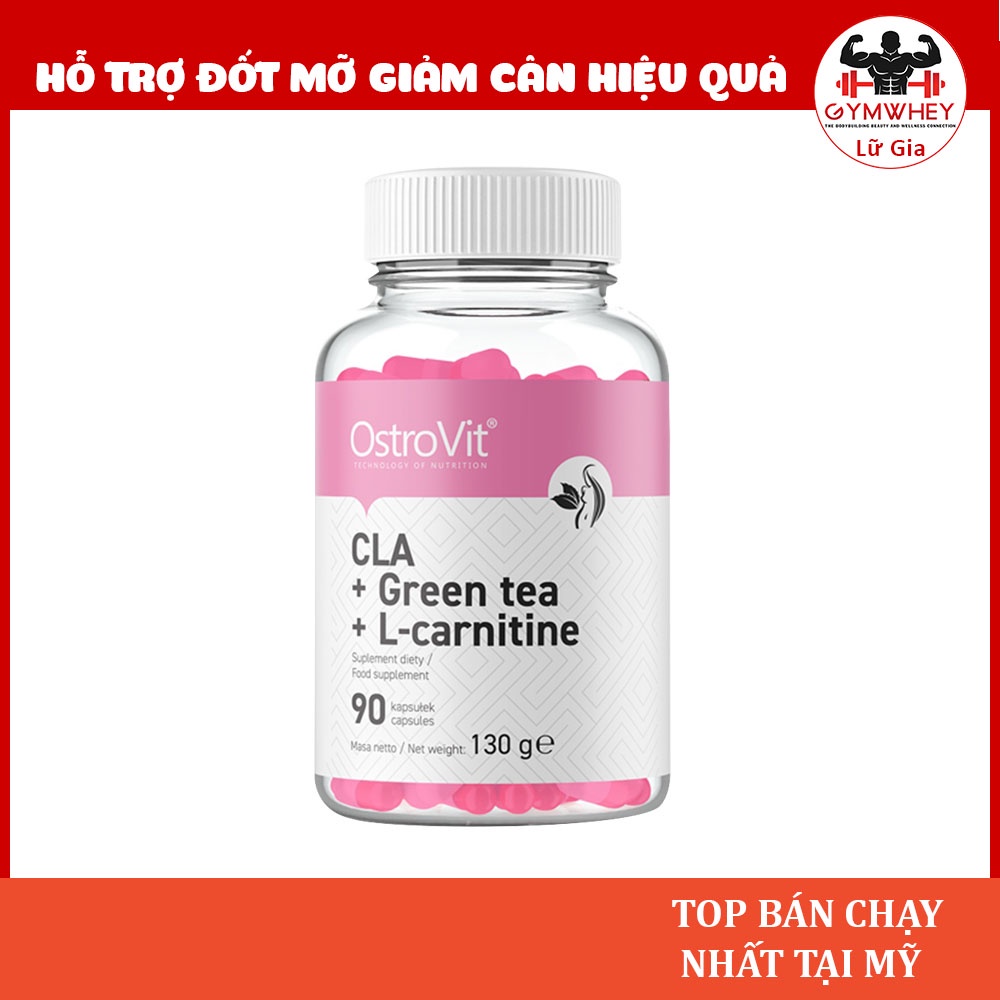 Ostrovit L Carnitine Cla Green Tea Hỗ Trợ Giảm Mỡ Tự Nhiên Đốt Mỡ An Toàn (90 Viên) - Từ Ba Lan