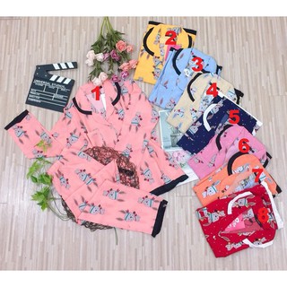 ✪ bộ ngủ pijama tay dài quần dài - sp0077