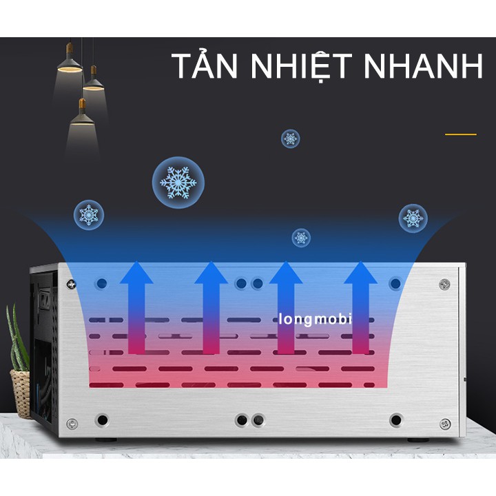 XQBOX A02 - Vỏ Máy Tính HTPC, Music Server Cao Cấp Kèm Nguồn 1U 250W 80Plus Bonze