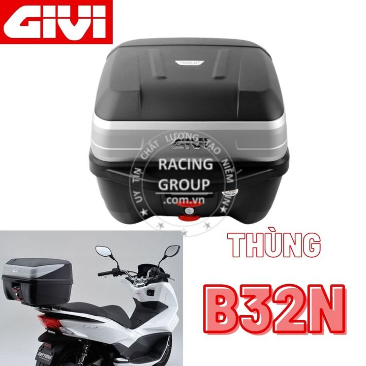 Thùng sau givi B32N 32 lít tặng kèm đế hàng chính hãng bảo hành 2 năm