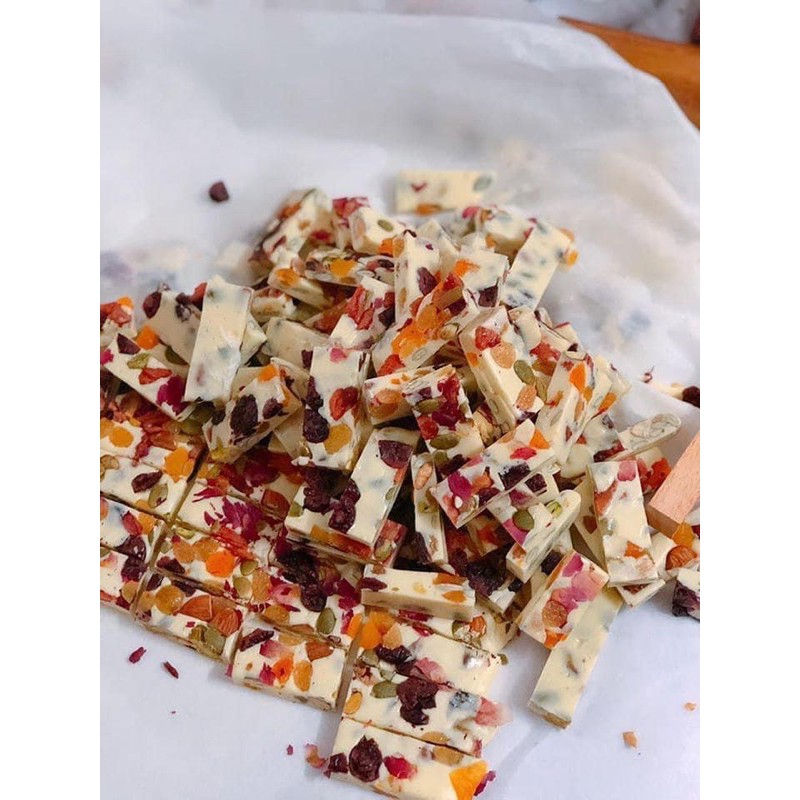 SET NGUYÊN LIỆU KẸO NOUGAT (Kẹo hạnh phúc)14 món + tặng 50 tờ giấy gói kẹo+ 50 tờ giấy gạo+ Bơ nhạt Úc