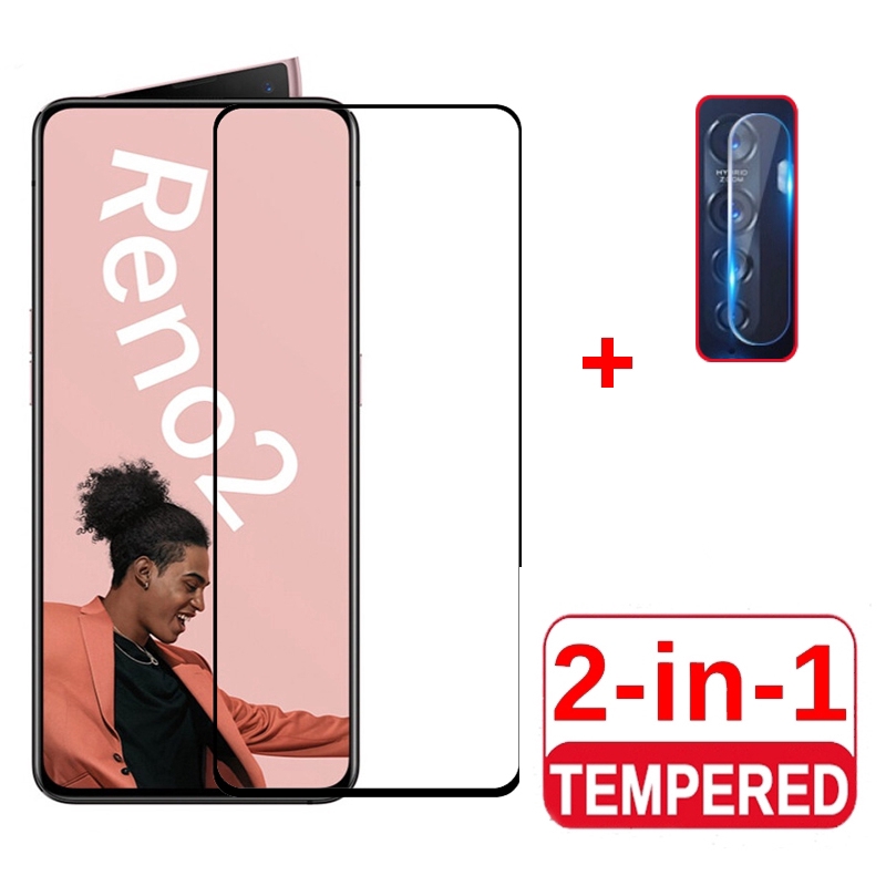 Kính cường lực bảo vệ màn hình và camera cho OPPO Reno2 F Reno6 Z 5 4 Pro 5G 2F 2Z K3 10X Zoom A9 A5 2020