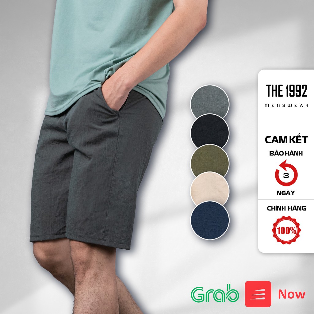 Quần short nam đũi THE 1992 Quần đùi nam sooc cộc LINEN