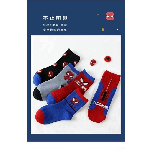 SET 10 Đôi Tất Siêu Nhân Người Nhện Cổ Cao Cho Bé Siêu Hot