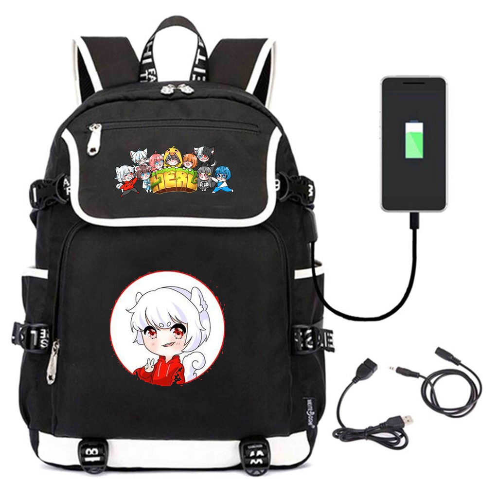 Balo nắp ngang in hình HERO TEAM Simmy Phong cận Siro Mr Vịt Sammy Đào Timmy Kairon Timy Kamui game cặp sách đi học