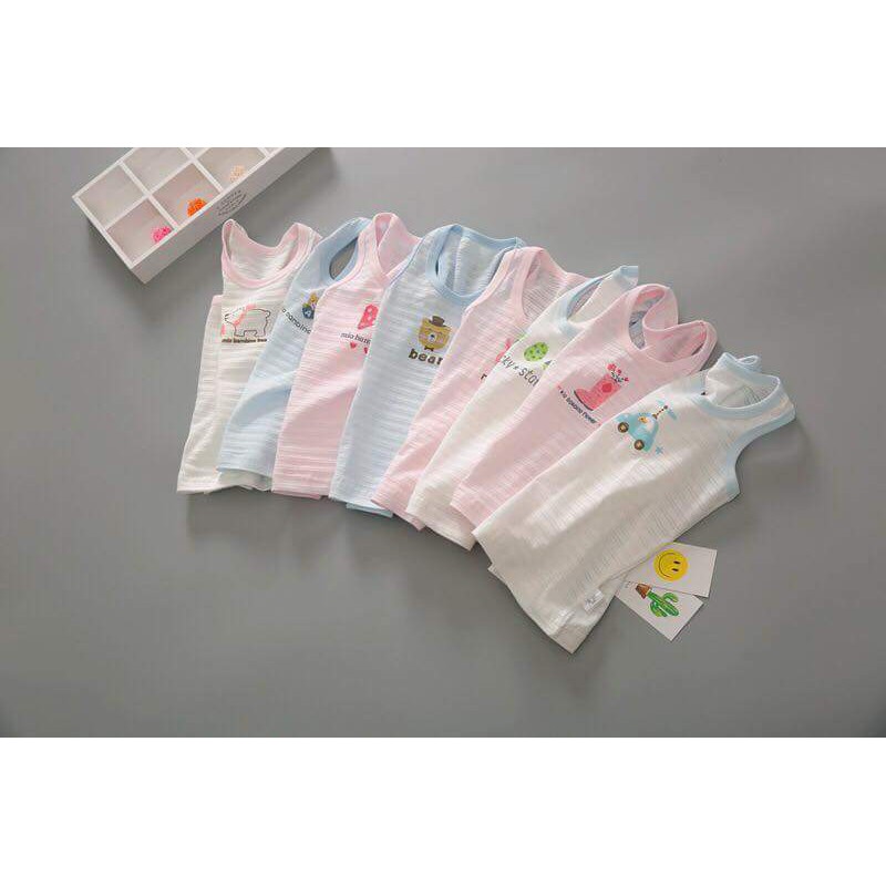 Áo ba lỗ (set 3 áo) cotton bé trai bé gái.