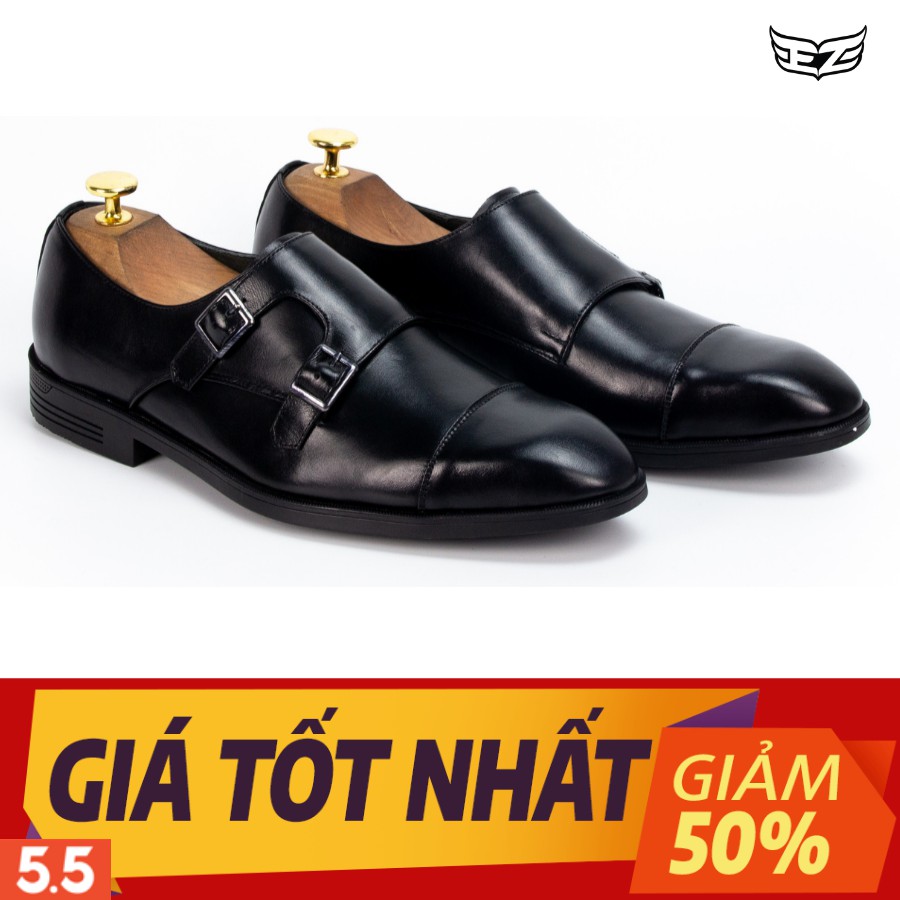 Giày Double Monk Strap - Giày Tây Công Sở Cao Cấp - Giày Da Bò Thật Nhập Khẩu - Kiểu Dáng Lịch Lãm - Bảo Hành 12 tháng