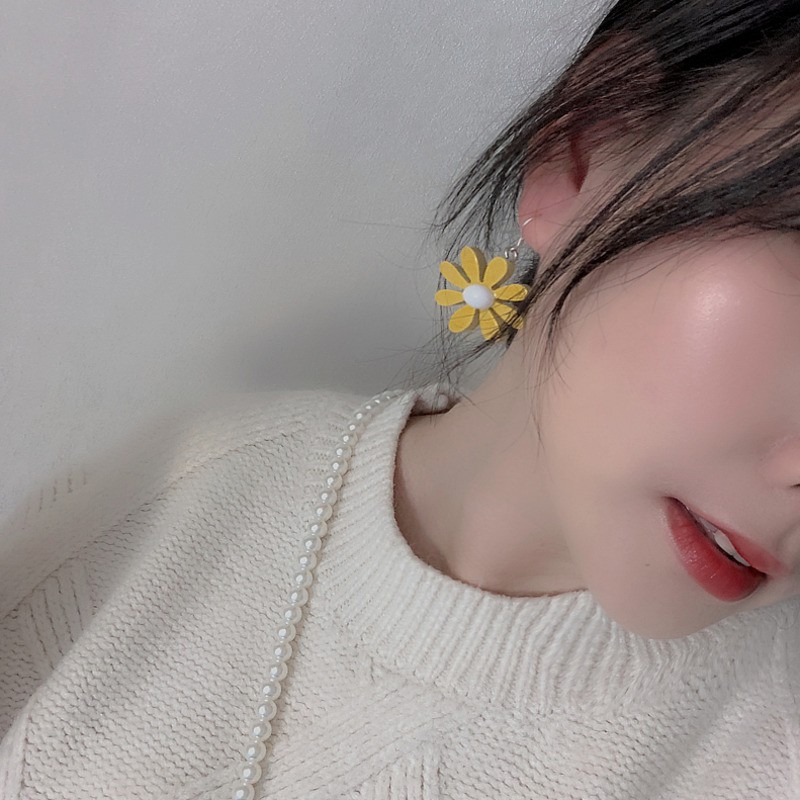 Hoa Tai Hình Bông Hoa Đính Đá Sang Trọng Cho Nữ