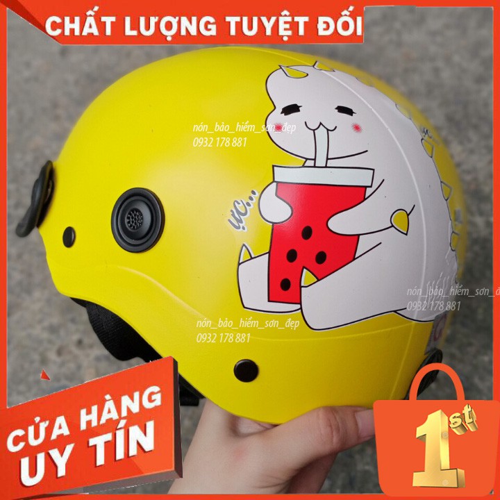 Nón Bảo Hiểm Nữa Đầu TEM KHỦNG LONG Nhiều Mẫu