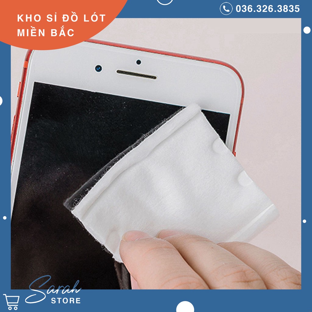 Bông tẩy trang Dụng cụ trang MINISON Miếng bông mềm 180 miếng trắng