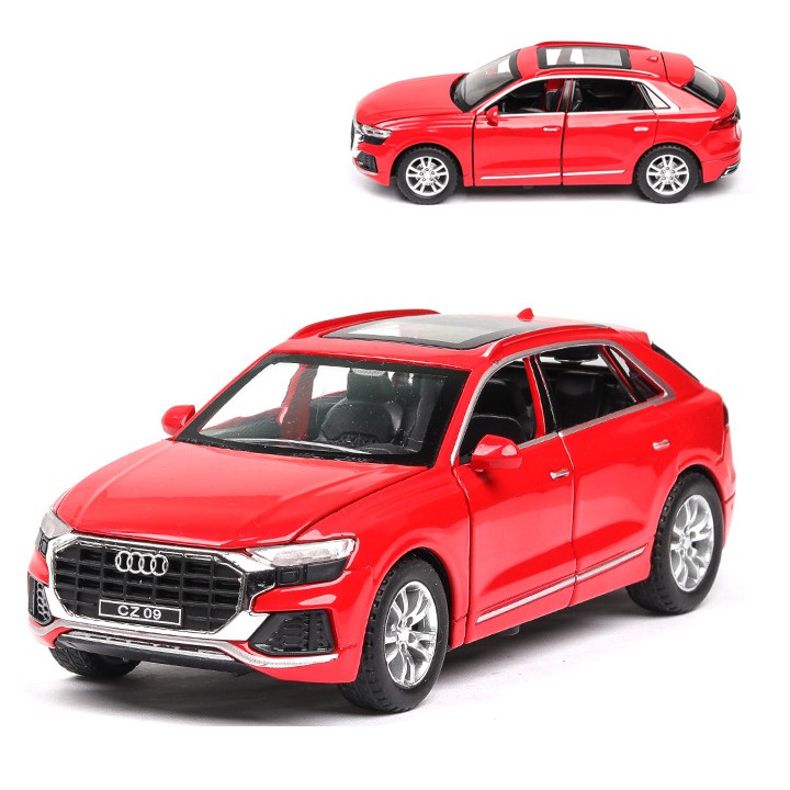 Xe mô hình ô tô Audi Q8 bằng KIM LOẠI đồ chơi trẻ em - Xe tỉ lệ 1:32 mở được cửa có đèn và âm thanh động cơ