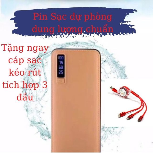 [ Tặng Dây Sạc 3 Đầu ] Sạc Dự Phòng 36.000mAhFREESHIP Pin Sạc Dự Phòng Sử Dụng Tiện Lợi Đầu Ra 3 Cổng Sạc USB