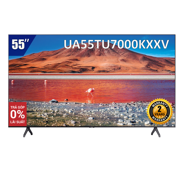 [Mã ELCE2TR giảm 6% đơn 200K] Smart Tivi 4K UHD Samsung 55 inch UA55TU7000KXXV - Miễn phí lắp đặt