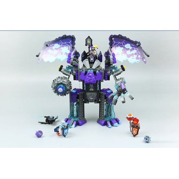 Đồ chơi lắp ráp xếp hình logo nexo knights mech robot dơi tím khổng lồ và quái vật đá Jestro Macy Stone Clay Lepin 14036