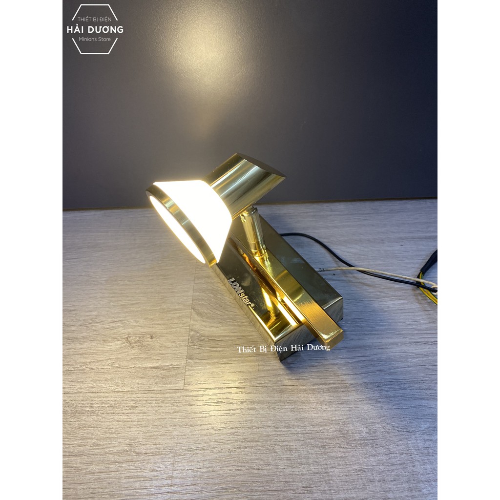 Đèn soi tranh - Đèn rọi gương Lonstar Led Đơn 3602-1 3w Mạ Vàng Ánh Sáng Vàng - Điều chỉnh được góc chiếu