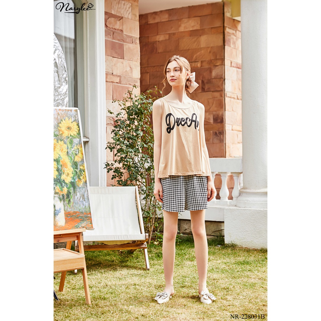 Đồ bộ mặc nhà nữ cao cấp Narylee áo 3 lỗ quần đùi chất cotton nhập khẩu mềm mịn chống tia UV kháng khuẩn mã NR-228031