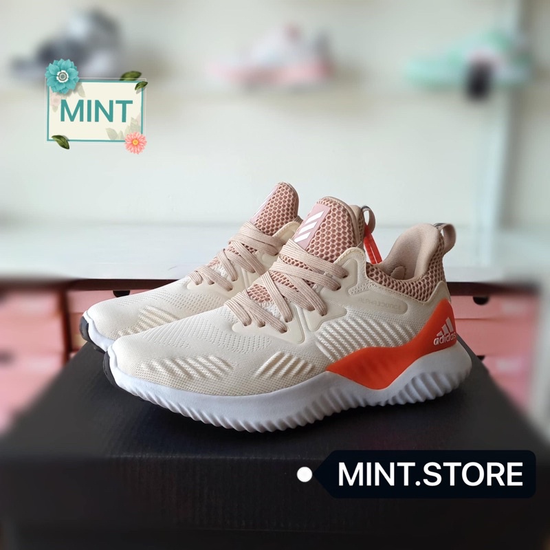 (Video cận cảnh) Giày thể thao sneaker alphabounce kem cam