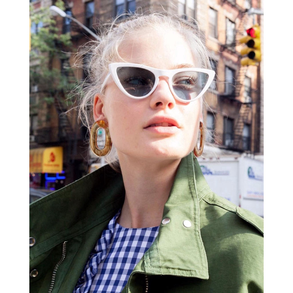 Kính mát kiểu mắt mèo SAMJUNE thời trang 2018 dành cho nữ