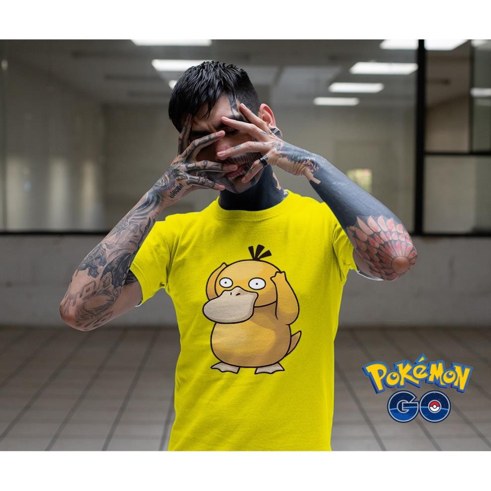 HOT- Áo thun Cotton Unisex - Game - Pokemon GO - Pokemon Koduck - giá tốt