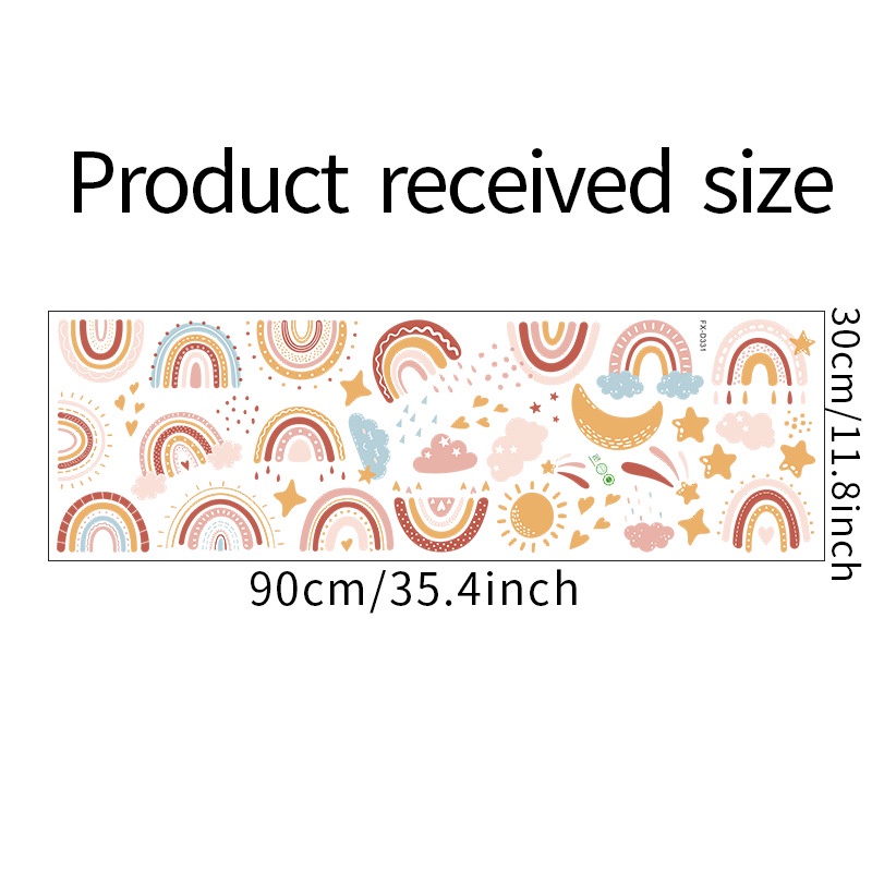 Giấy Dán Tường Họa Tiết Hoạt Hình Cầu Vồng/Mặt Trăng/Ngôi Sao Xinh Xắn