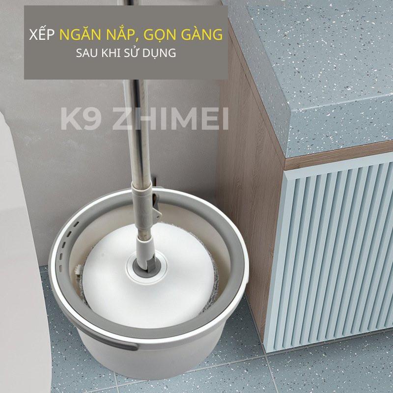 Cây Lau Nhà Tự Vắt Thông Minh K9 Chổi Lau Nhà Tách Nước Bẩn 360 Độ Bộ Lau Nhà Cao Cấp