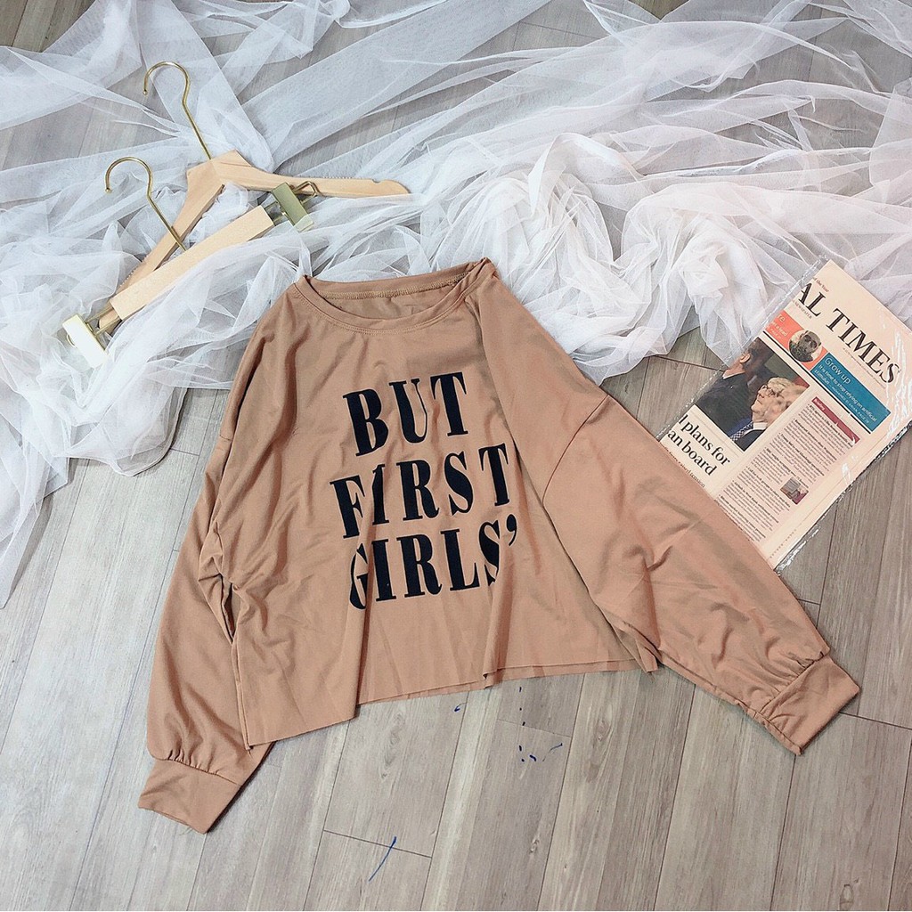 Áo thun form rộng in chữ xinh but girl cá tính sành điệu