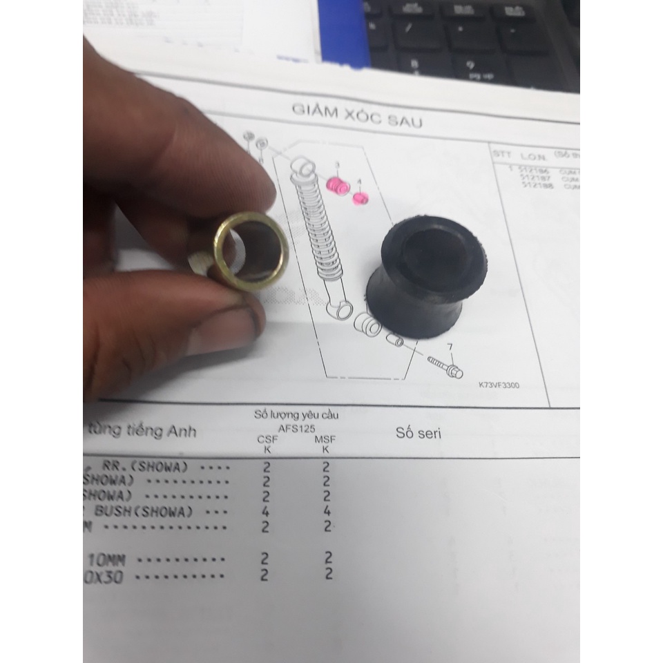 Khâu và cao su phuộc Trên : Funeo , Wave 1 , Ab, Vison ,sh..