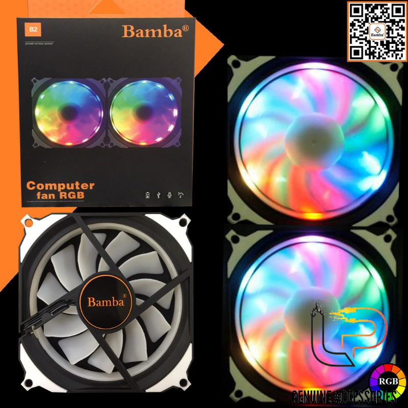 FAN CASE 12CM LED RGB TỰ ĐỔI MÀU BAMBA B2