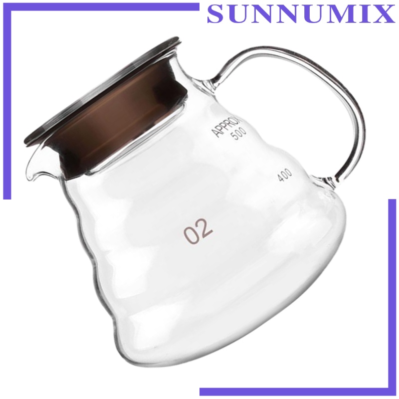 [SUNNIMIX]Glass Coffee Server 250/360/600/800ml Coffee Maker Pot Kettle Glass Filter 250ml