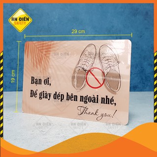 Biển Báo Vui lòng để giầy dép ở ngoài - Please, Take off Your Shoes