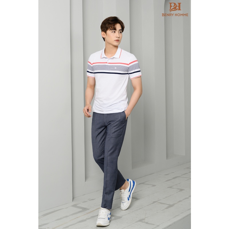 Áo Polo nam cổ bẻ Hãng Benry Homme, Sản phẩm chính hãng hàn quốc,chuẩn form, sang trọng-Thanh Lịch mã áo 2826WHT