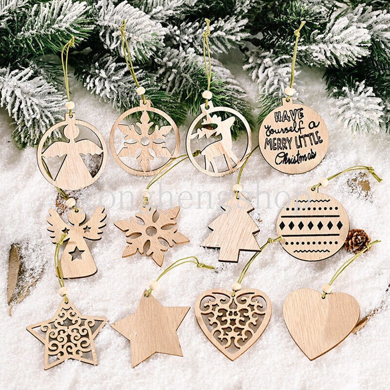 Set 12 Phụ Kiện Treo Trang Trí Cây Thông Giáng Sinh Năm Mới