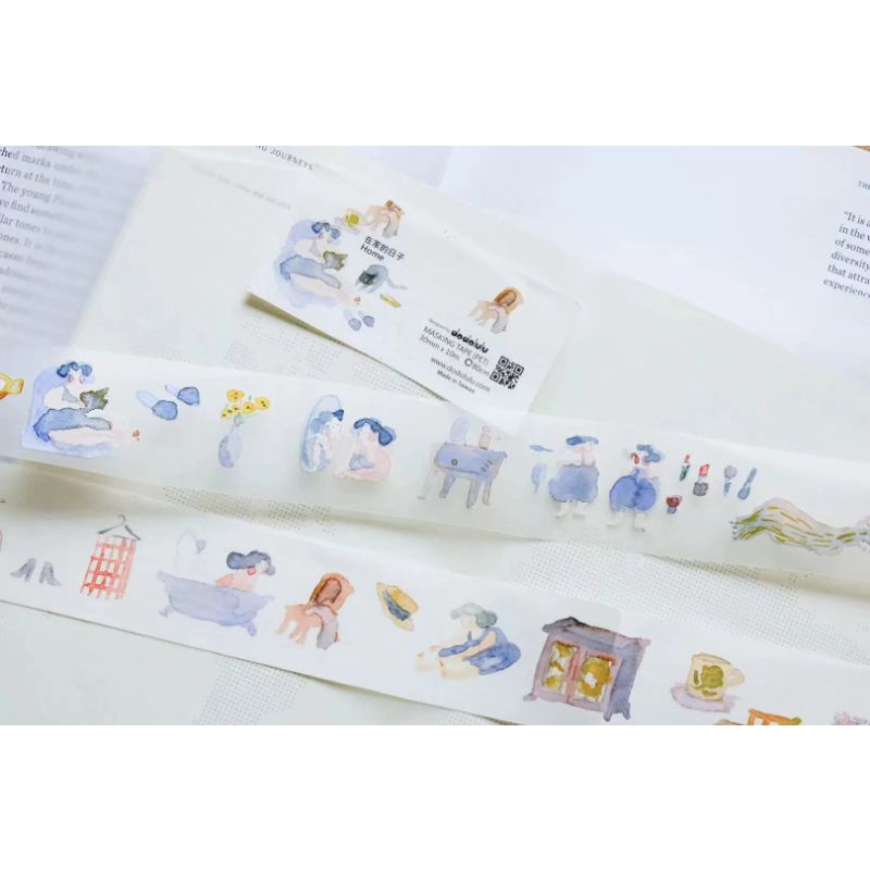 Krisna.room ♡ 1 chu kì 80cm cuộn băng dán hình Dodolulu ngộ nghĩnh