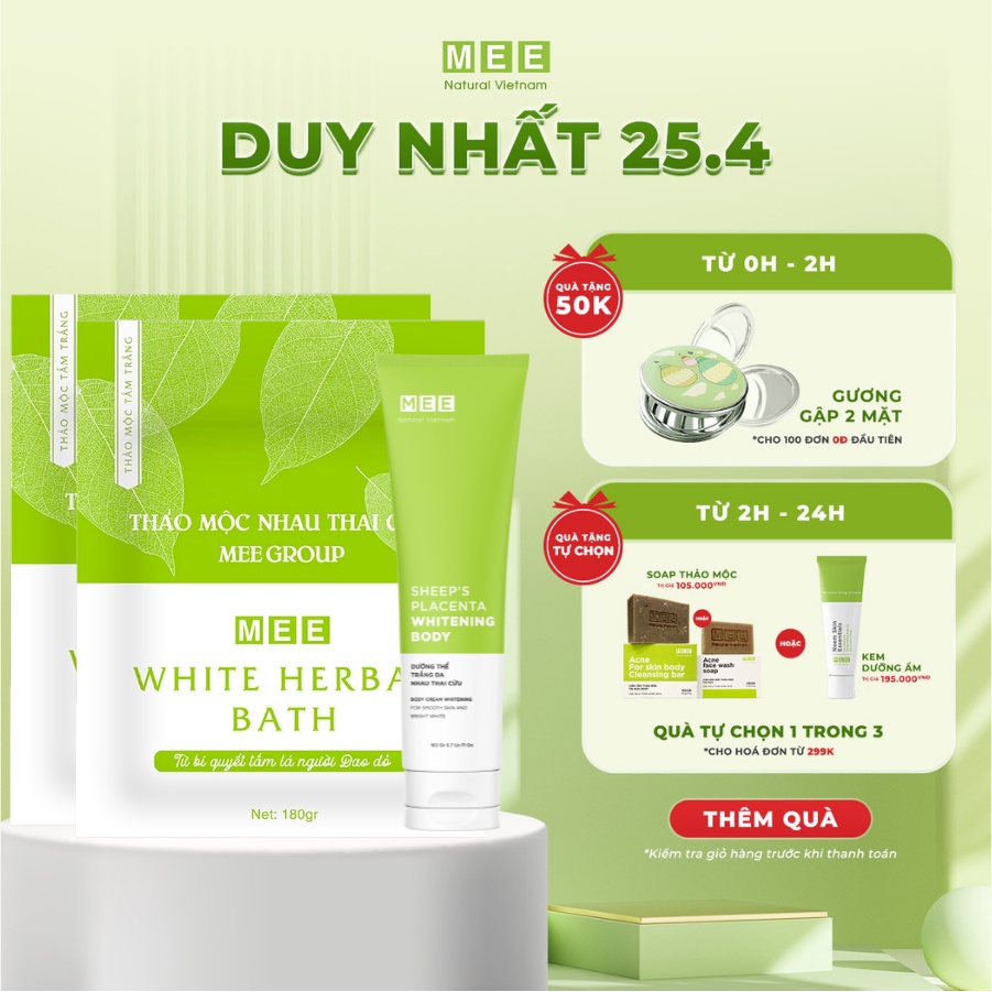 Combo Dưỡng Trắng Toàn Thân MEE NATURAL Nhận Ngay Quà Tặng