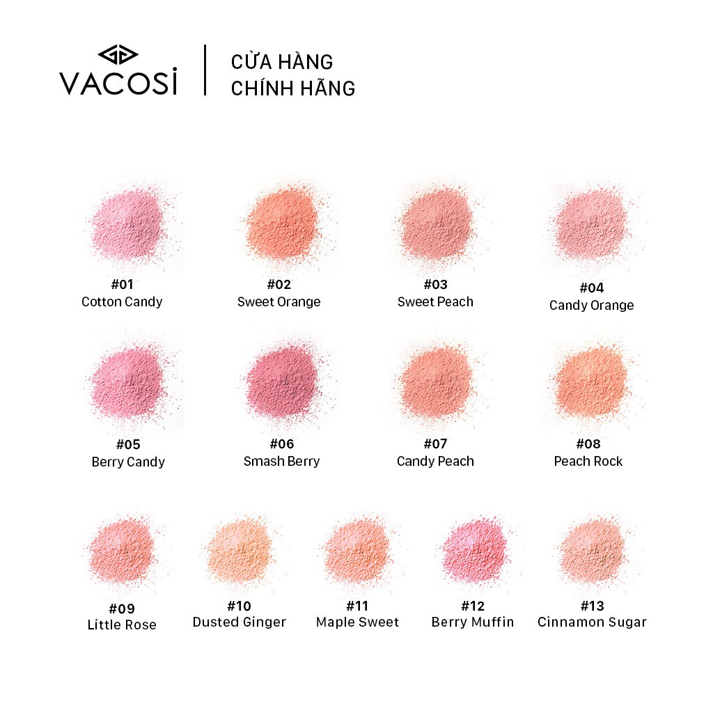 Má Hồng Vacosi Lolipop Blush Powder - Hộp Tròn