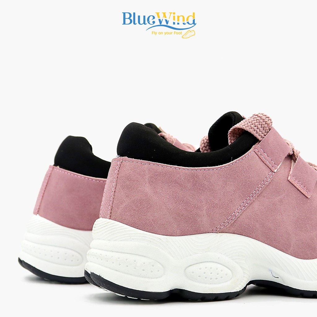 Giày Sneaker Nữ Bluewind 68720 Đế Gồ, Dây Buộc Bản To, Duy Nhất Màu Hồng Phấn