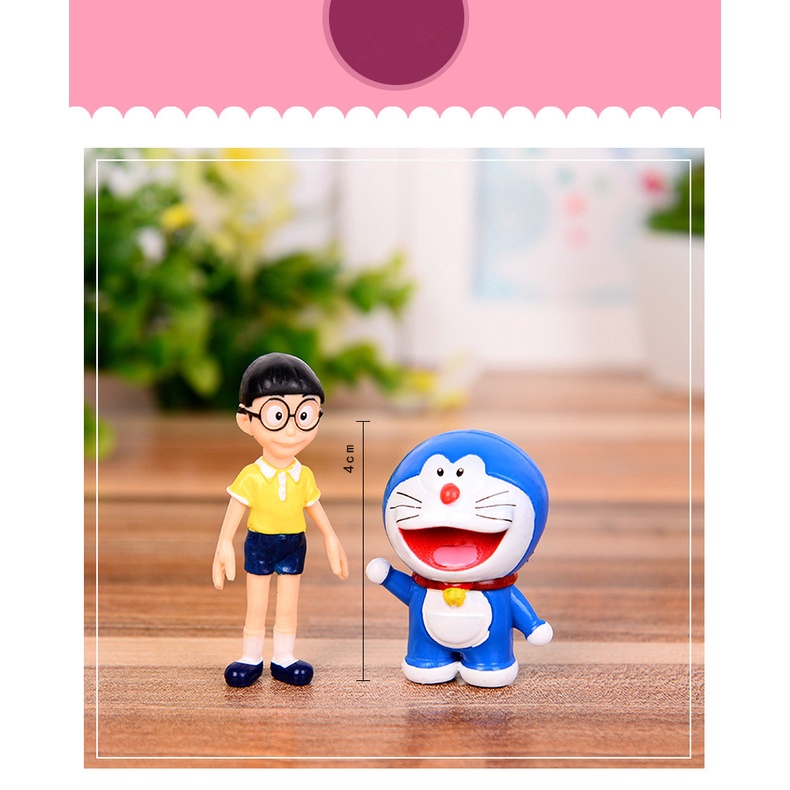 Bộ 1/5 mô hình các nhân vật phim Doraemon trang trí xinh xắn
