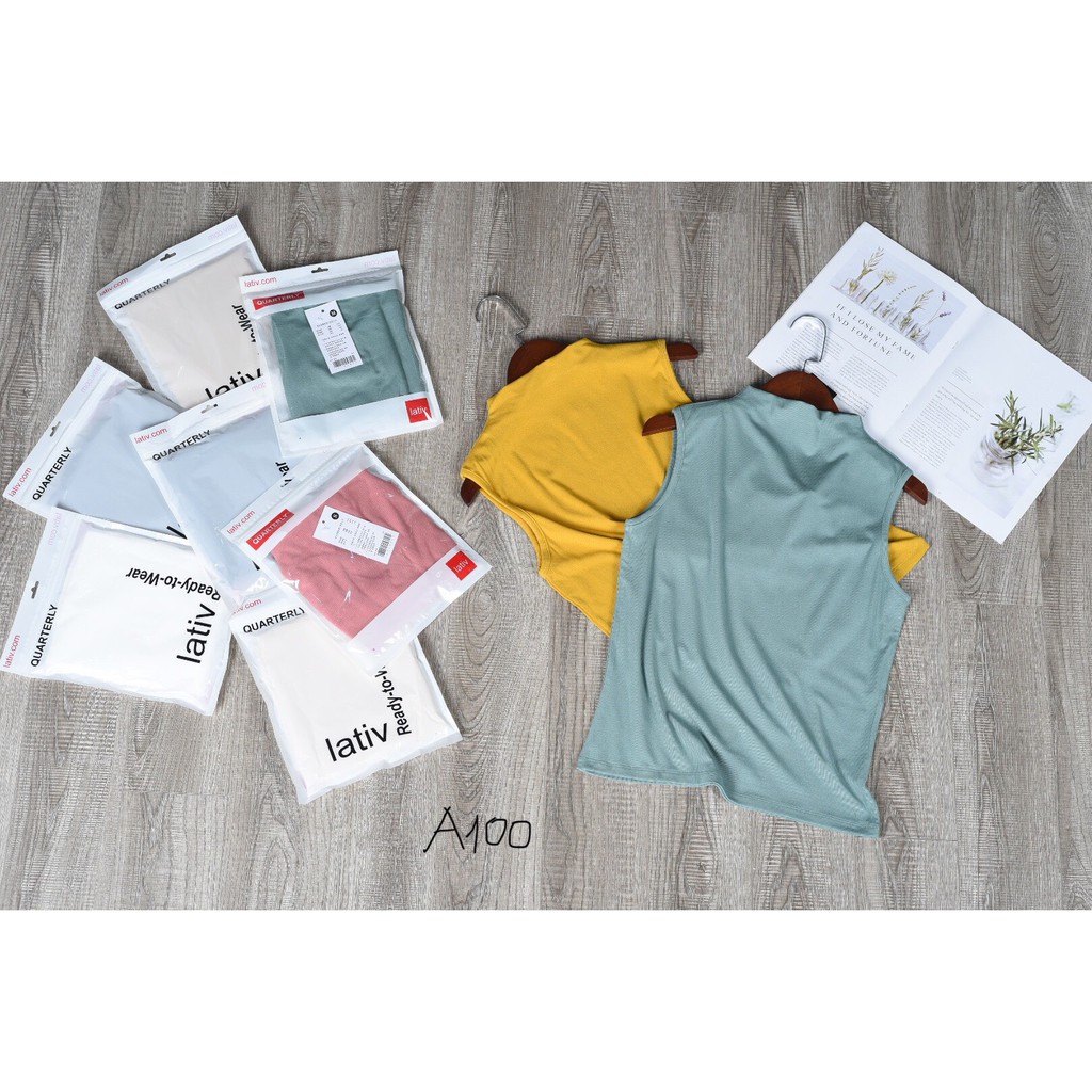 XẢ KHO!!!!!Áo thun sát nách mặc trong vest, cardigan Top lativ chất cotton bozip dày dặn