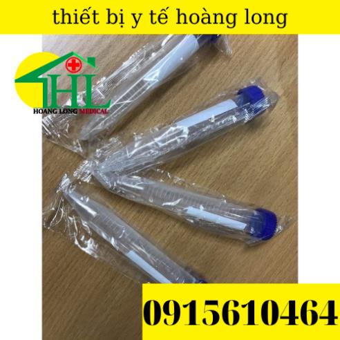 Com Bo 10 Ống Falcon 15ml - Ống Ly Tâm 15ml Nắp Vặn, Đáy Nhọn Tiệt Trùng Từng Cái