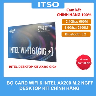 Mua BỘ CARD WIFI INTEL AX200 GIG+ CHÍNH HÃNG CHO MÁY BÀN - BẢO HÀNH 36 THÁNG