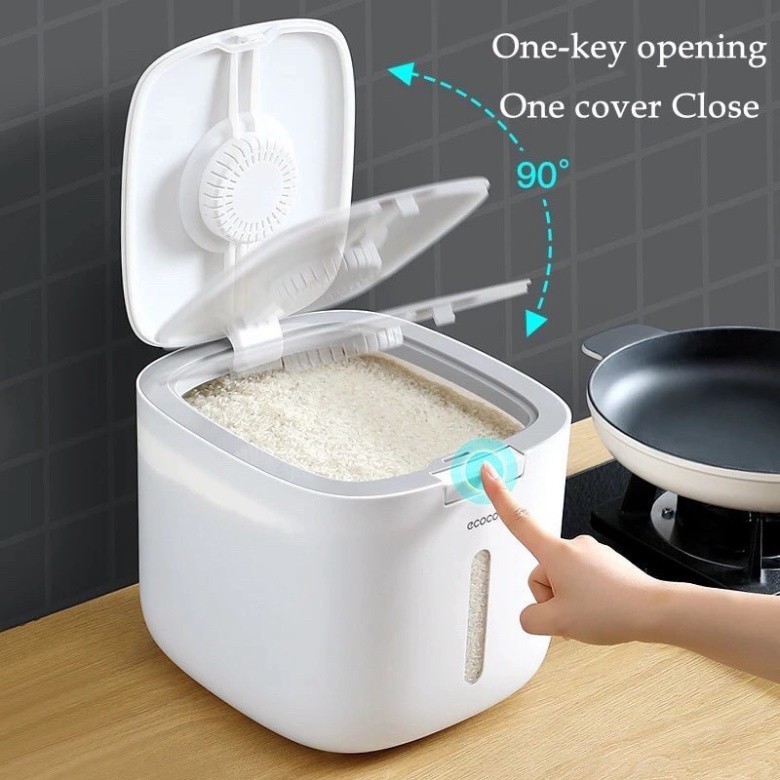THÙNG ĐƯNG GẠO 10kg ,NGŨ CỐC ECOCO THÔNG MINH -HÀNG CHÍNH HÃNG CAO CẤP (TUYỂN SỈ TOÀN QUỐC )