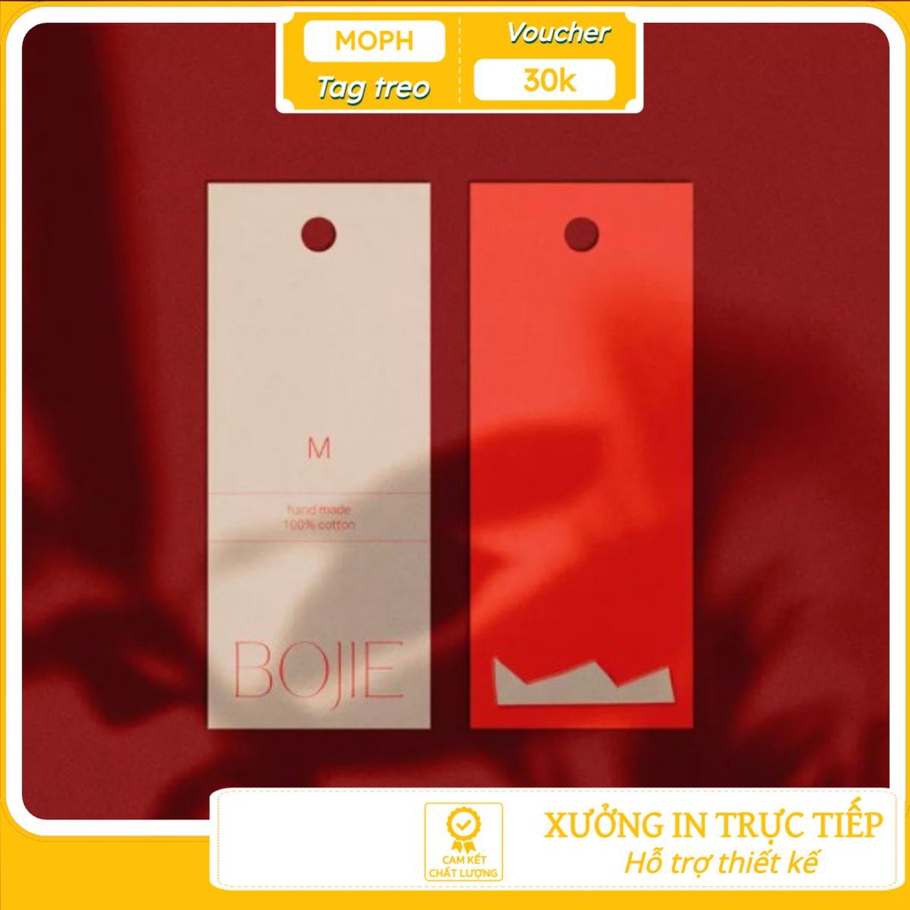 Tag Giấy Nhãn Mác Tag Quần Áo In Theo Yêu Cầu Thiết Kế Riêng Độc Đáo Xưởng In MoPh In Trực Tiếp Đảm Bảo Chất Lượng