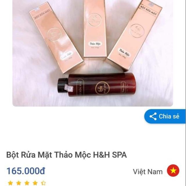 BỘT RỬA MẶT THẢO MỘC H&H SPA
