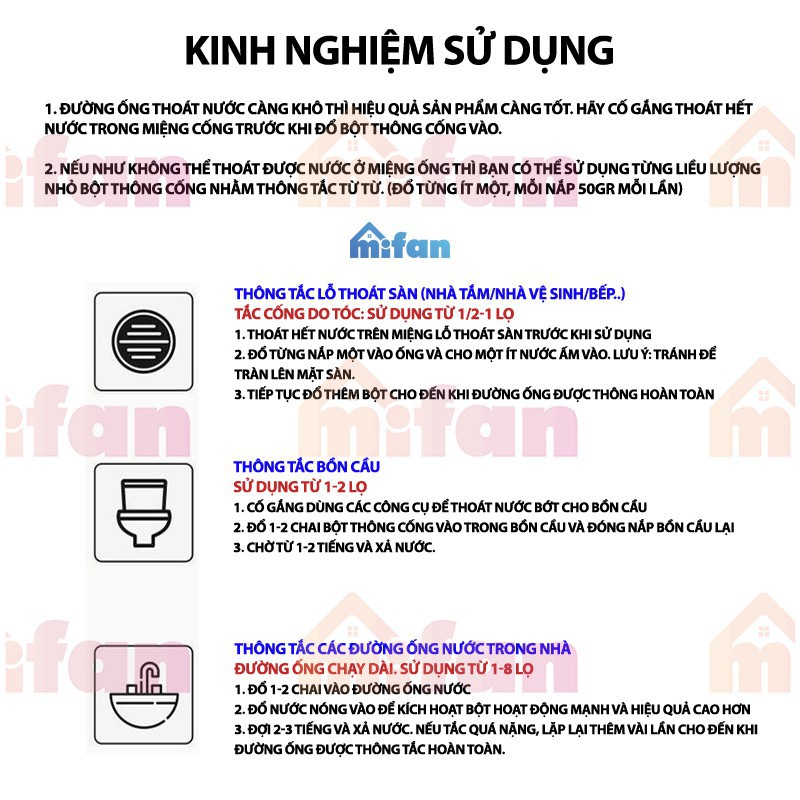 P Bột Thông Cống YUHAO - Thông Tắc Cống, trục đường Ống, Bồn Cầu, Bồn Rửa Mặt - HÀNG mẫu một 50 6