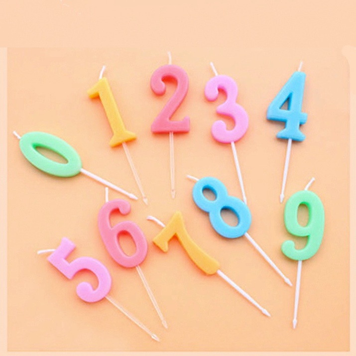 nến số bánh kem sinh nhật [FREESHIP❤️] hộp 20 nến số mix màu siêu rẻ đẹp